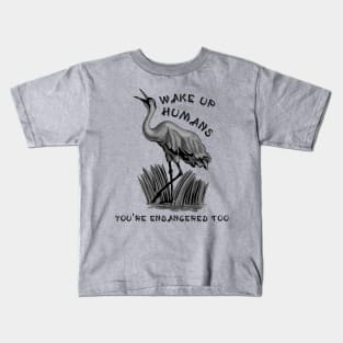 Endangered Whooping Crane Kids T-Shirt